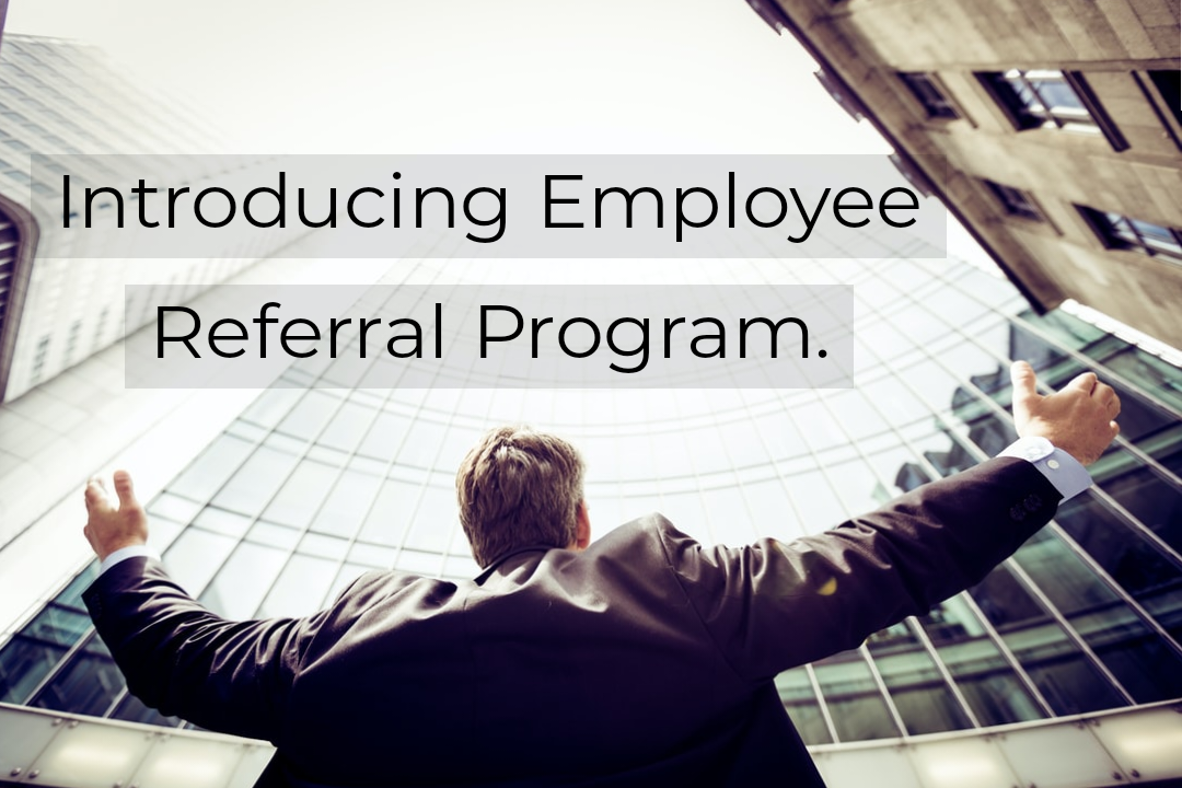 Email to introduce an employee referral bonus program