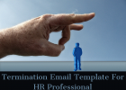 Termination Email Template For HR Professional